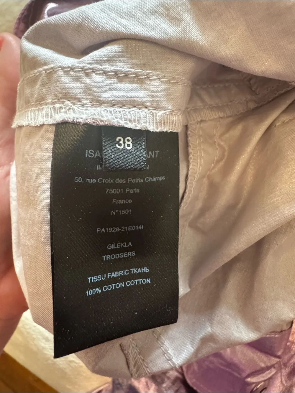 Isabel Marant Metallic Lilac Pants - Picture 5 of 5